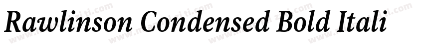 Rawlinson Condensed Bold Italic字体转换